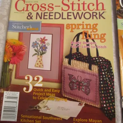 Sale Photo Thumbnail #475: Cross Country Stitching: Feb 1992, Jun 1992, Dec 1991; Cross Stitch & Needlework: Mar 2006, Jul 2006, Sep 2006, Nov 2006, see pictures