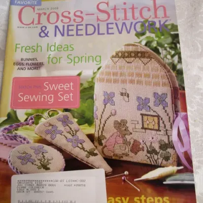 Sale Photo Thumbnail #418: 2 Just Cross Stitch Jan-Feb 2010 & Mar-Apr 2010, 4 Cross Stitch & Needlework  Jan 2008, Mar 2009, Jan 2011, Mar 2011, see pictures