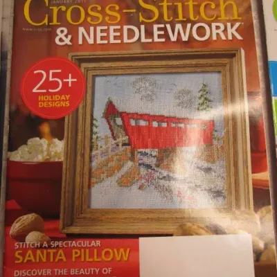 Sale Photo Thumbnail #415: 2 Just Cross Stitch Jan-Feb 2010 & Mar-Apr 2010, 4 Cross Stitch & Needlework  Jan 2008, Mar 2009, Jan 2011, Mar 2011, see pictures