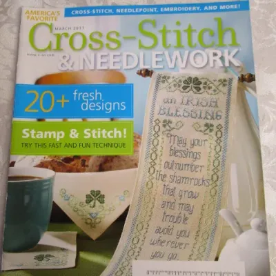 Sale Photo Thumbnail #419: 2 Just Cross Stitch Jan-Feb 2010 & Mar-Apr 2010, 4 Cross Stitch & Needlework  Jan 2008, Mar 2009, Jan 2011, Mar 2011, see pictures