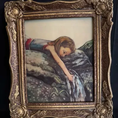 Vintage Artini Engraving – 4D "Twin Etched" Hand-Painted Sculptured Plaque