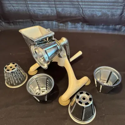 Vintage Rival Kitcheneer Manual Salad Maker Slicer Shredder Grater - White