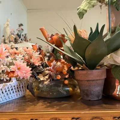Set Of Faux Flowers (4 Total)