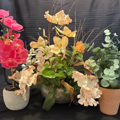 Faux Flowers Set (3 Total)