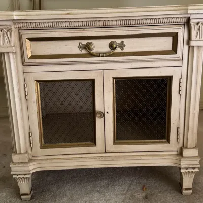 Vintage French Provincial / Hollywood Regency Nightstand