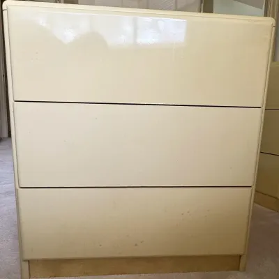 Vintage 1980s Postmodern 3-Drawer Lacquer Chest