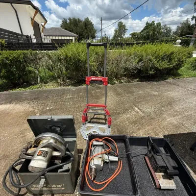 Mixed Lot Of Power Tools And Dolly