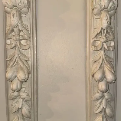 Vintage Architectural Wall Plaques - Fruit & Ribbon Swag (Pair)