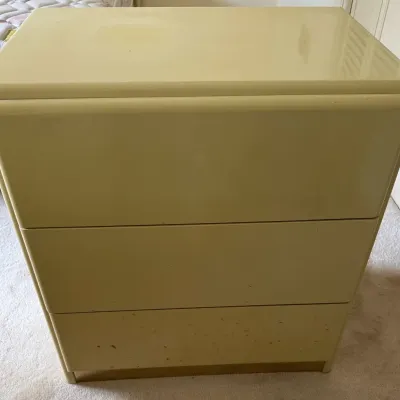 Vintage 1980s Postmodern 3-Drawer Lacquer Chest