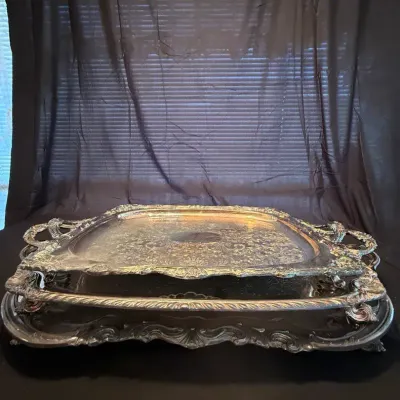 Set Of Silver Plated Trays 