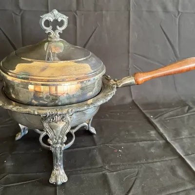 Vintage Silver-Plated Chafing Dish
