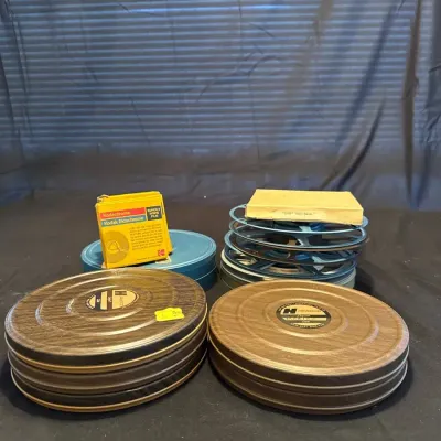 Lot Of movie film reel canisters And Koda Chrome Tapes