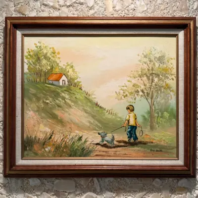 vintage Du Bois oil painting 