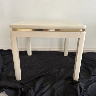 Vintage Cream & Gold Accent Table / Side Table