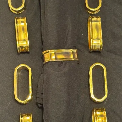 Vintage Royal Winton Gold Lustre Napkin Rings - Set of 12