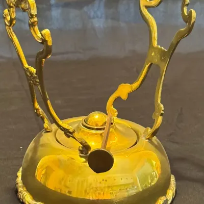 Vintage Royal Winton Gold Lustre Tilting Kettle Stand & Spirit Burner