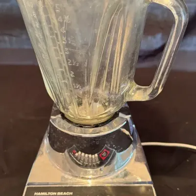 Retro 1970s Hamilton Beach 10 Power Blender Glass Pitcher Chrome