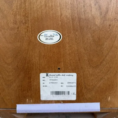Howard Miller Oak Wall Clock Model 613-110 – Key-Wound Pendulum Chiming Clock with Original Keys