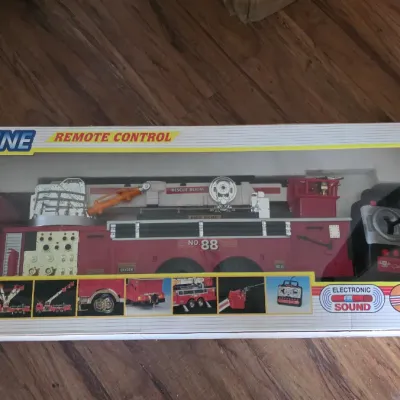 Vintage Remote Control Fire Engine Truck w/ Sound & Boom - Untested