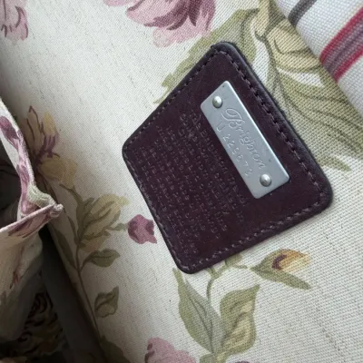 Brighton Travel Collection Organizer Bag with Croc Embossed Trim & Floral Interior