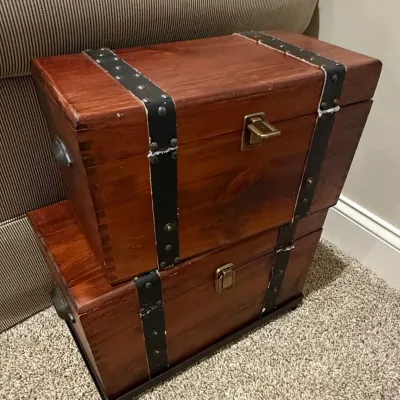 Sale Photo Thumbnail #94: Vintage Style Decorative Storage Trunk Set 