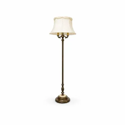 59 vintagebrasstorchierefloorlampwiththreelightcluster