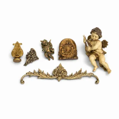 69 vintagecherub brassdecorativewalldcorlot