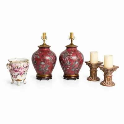 89 asianlampscachepot candleholders5pieceset