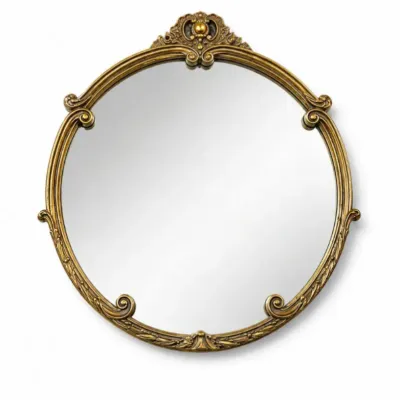 136 bombaycompanyisabelleroundwallmirrorgoldtone