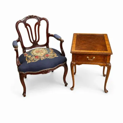 128 thomasvilletable antiquestyleneedlepointchair