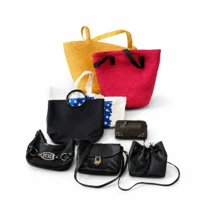 122 vintagehandbagpurselotleatherstrawmixedcollection