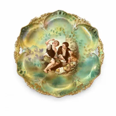 98 antiquersprussiaporcelainsceniccabinetbowlgold