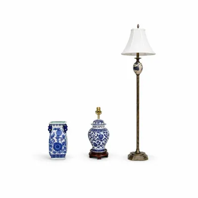 54 blue whiteporcelainlampfloorlamp vasecollection
