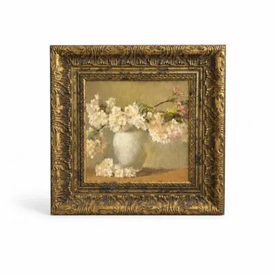 24 vintagefloralstilllifeframedoilpaintingoncanvas