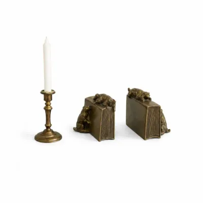 23 pmcraftsmanbrassbookends candlestickdcorlot