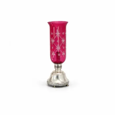 99 vintagecranberrycutglassaccentelectrictablelamp22