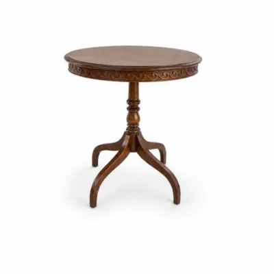 15 traditionalroundaccentpedestaltablewithcarvedapron