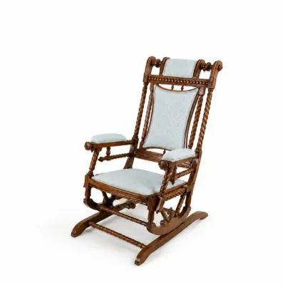 159 antiquewalnutvictorianplatformrockingchair