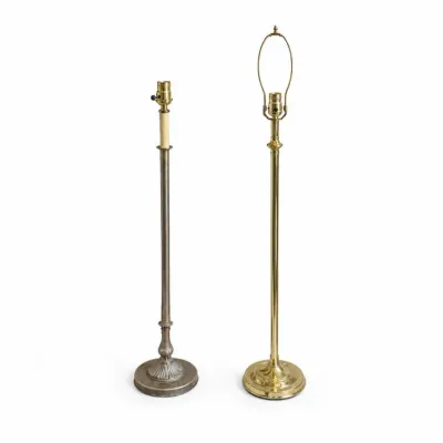 125 vintageadjustablebrasspharmacyfloorlampspair