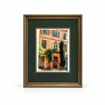 78 framedeuropeanstreetsceneprintwithornategoldframe