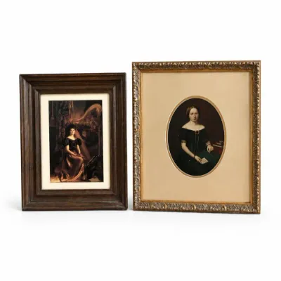 66 vintageframedvictorianladyportraitprintpairset