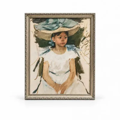 84 marycassattelleninbluehatframedartprintdecor
