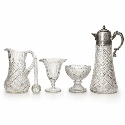 197 stunningcutcrystal elegantglassservingcollection