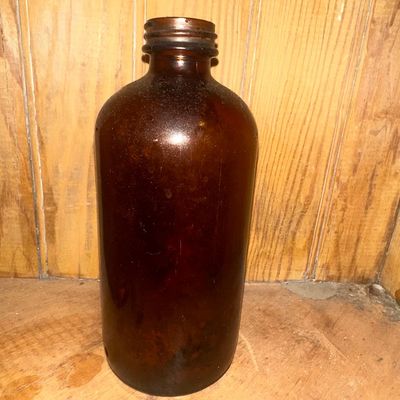Vintage Amber Apothecary Bottle - Whitehall, Lysol, or similar