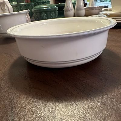 Sale Photo Thumbnail #365: Lenox Chinastone "For The Grey Patterns" Serving Bowl