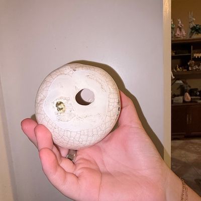 Sale Photo Thumbnail #629: Vintage Crackle Glaze Ceramic Pear Figurine