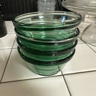 Sale Photo Thumbnail #440: Anchor Hocking Green Glass Custard Cups (Set of 4)