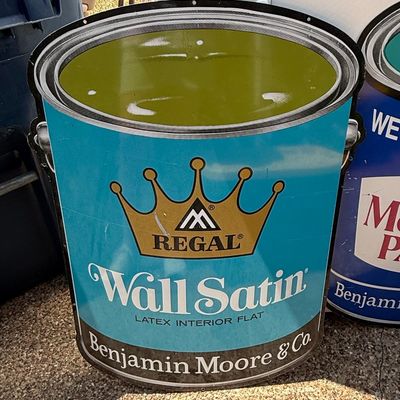 Sale Photo Thumbnail #105: Benjamin Moore Regal Wall Satin Paint Can Advertising Sign