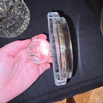 Sale Photo Thumbnail #377: Cut Crystal Biscuit Barrel or Covered Jar