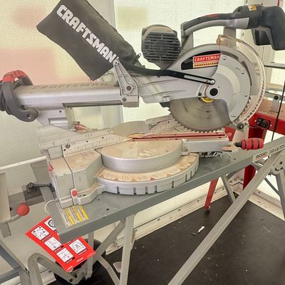 Sale Photo Thumbnail #31: Craftsman 12-Inch Professional Sliding Compound Miter Saw with Ridgid Stand